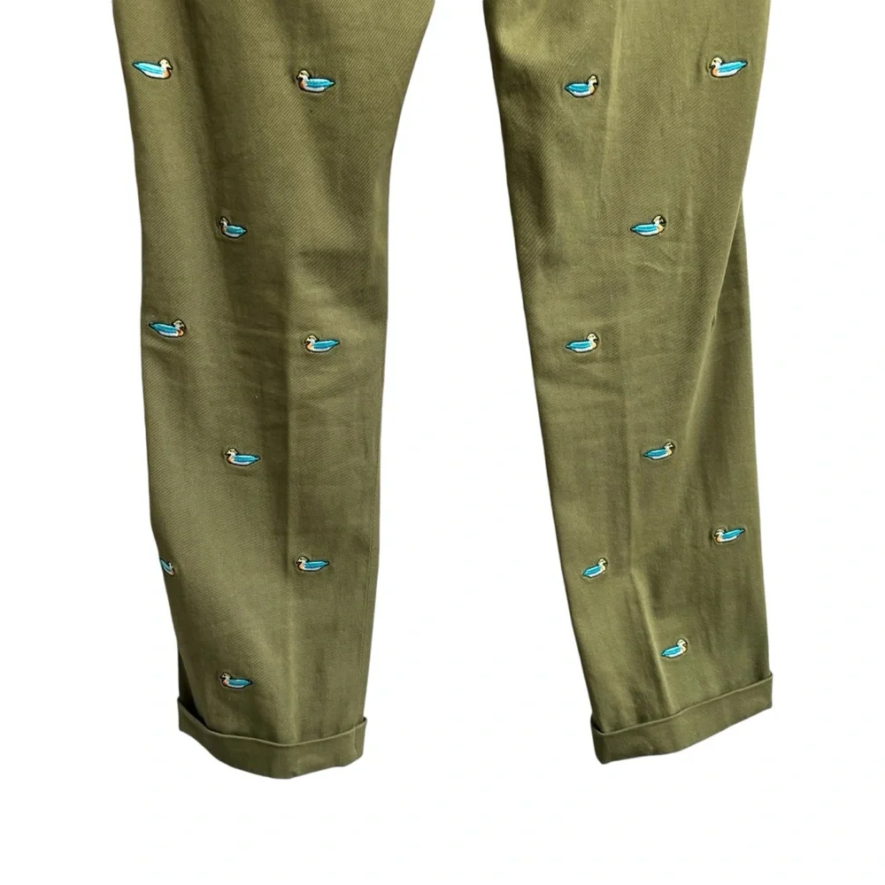Castaway Nantucket Island Mens Size 35 Pants Chinos Mallard Duck Cotton Trousers